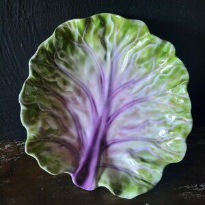 Purple and Green Cabbage Bowl Melamine, Easter Table, Spring Tablescape *Read